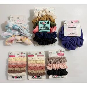 Scunci Hair Accessories Women Multicolor Scrunchie Ponytailer Bundle 25pc